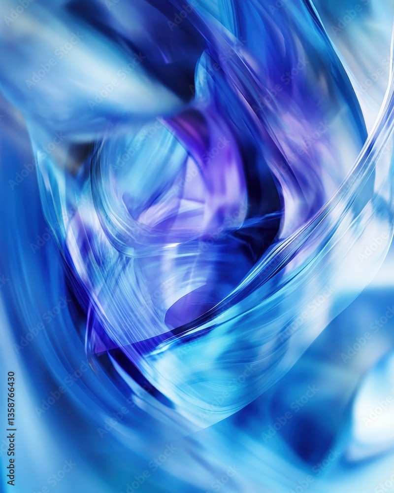 Poster a vibrant abstract background featuring swirling shades of blue and white, creating a dynamic interp