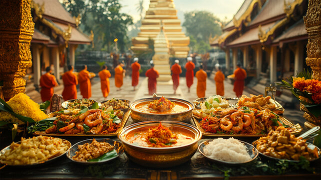 Authentic Thai Cuisine at a Buddhist Temple A Feast for the Senses