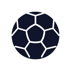 Obraz premium Black Vector Silhouette of a Soccer Ball Icon Isolated on Transparent Background