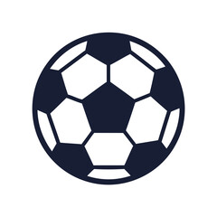 Obraz premium Black Vector Silhouette of a Soccer Ball Icon Isolated on Transparent Background