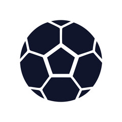 Obraz premium Black Vector Silhouette of a soccer Ball Icon on a transparent background