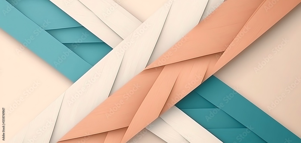Poster abstract intersecting planes background in soft muted colors palette