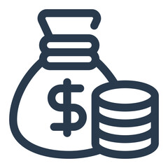 Money Bag and Coins for Rodeo Prize