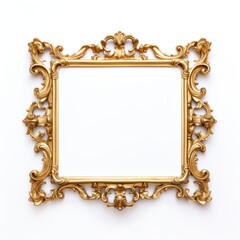 Elegant ornate golden picture frame