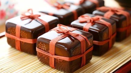 Elegant Glossy Yokan Blocks Perfect for Gifts and Presentations