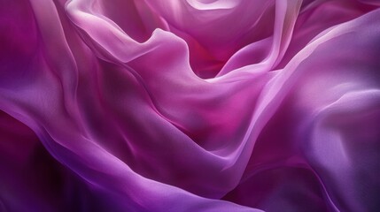 Obraz premium Rich magenta silk draped in fluid, soft waves, creating an artistic and luxurious background.