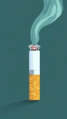 cigarette vapor element flat design side view urban grunge theme animation Complementary Color Scheme