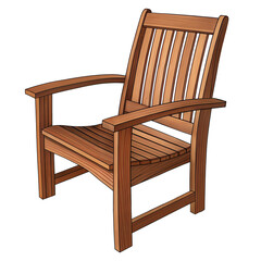 wooden chair isolated on white