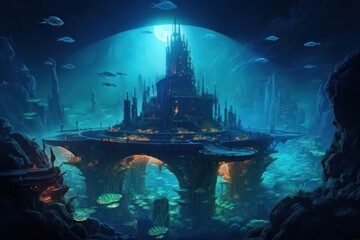 An underwater vehicle ocean sea.