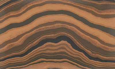 Abstract brown weathered layered rock