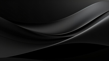Futuristic minimalist wallpaper featuring black background with simple gradient wavy shapes and smooth curves, ideal for high-tech digital designs.

