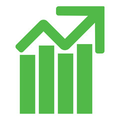 Growing business arrow on white, Growing graph arrow vector, Profit arrow, Vector illustration.  Business concept, growing chart. line graph analysis thin line icon, vector illustration. 