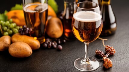 Refreshing craft beer with autumnal ingredients