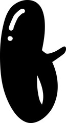 Bold Bubble Alphabet Letter Lowercase f.