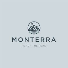 Mountain Logo – A bold mountain logo symbolizing strength, stability, and adventure.