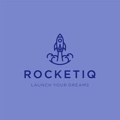 Rocket Logo – A sleek rocket logo representing innovation, progress, and exploration.