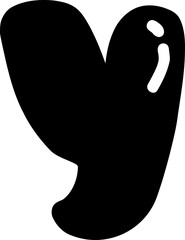 Bold Bubble Alphabet Letter Uppercase Y.