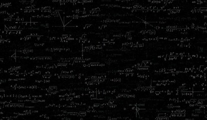 Fototapeta premium Abstract image of complex mathematical equations and formulas,