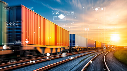 Obraz premium AI-powered transportation infrastructure