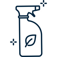 Eco Friendly Cleaning Line Icon