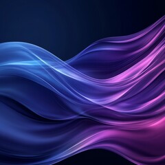 Naklejka premium Abstract Waves of Color: A Modern Fluid Design with Blue and Purple Gradient