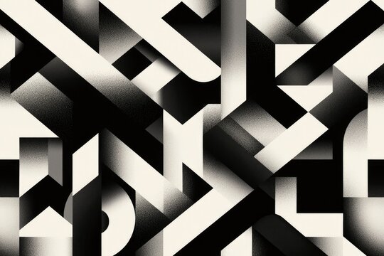 Abstract geometric shapes pattern, interlocking design for web or print background use