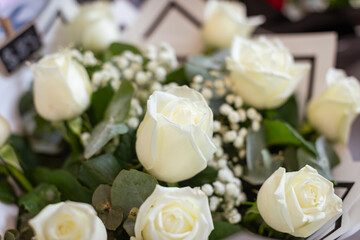 bouquet of flowers at florist