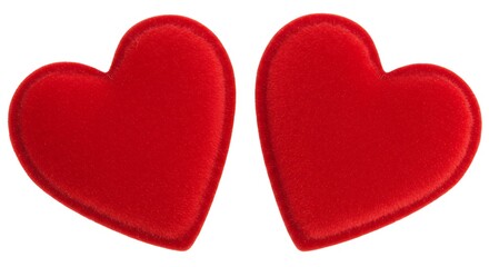 Fototapeta premium Two Red Hearts: Valentine's Day