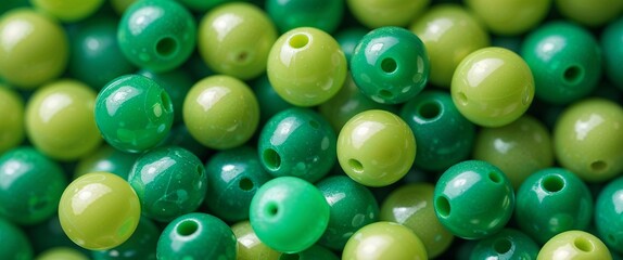 green theme plastic beads macro zoom close up design texture background