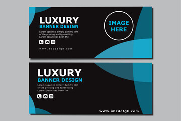 Simple and modern  banner design template, with natural shapes suitable for multi-purpose layout editable file