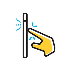 Multi color icon for touch lights