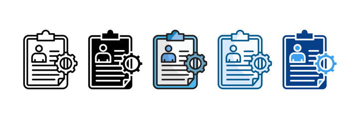 Workforce Management Icon Set Multiple Style Collection