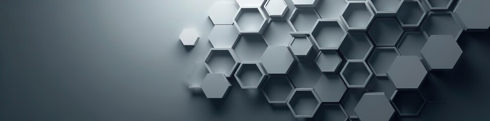 Vector illustration of a sleek and modern honeycomb shape abstract background in shades of gray, perfect for design projects,  abstract,  design