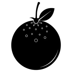 Jabuticaba fruit silhouette vector illustration