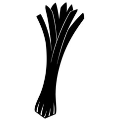 Leek silhouette vector illustration