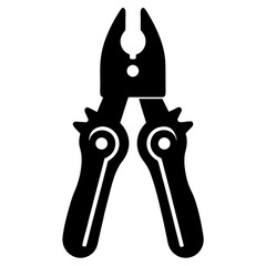 Locking pliers silhouette vector illustration