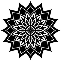 Winter flower star pattern vector design