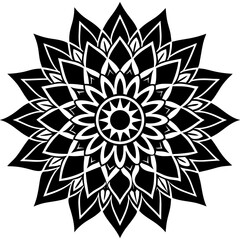 Winter flower star pattern vector design