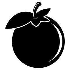 Mango Steen fruit silhouette vector illustration