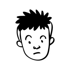 face of a child hand drawn