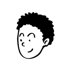 smile boy head illustrations