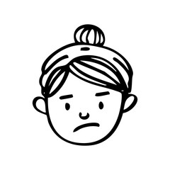 angry women face expression illustration