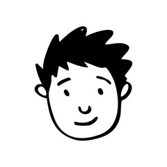 cute man drawing character illustration