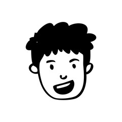 smile people head illustration