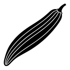 Okra silhouette vector illustration 