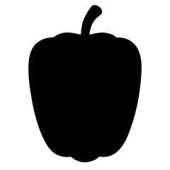  Red bell pepper silhouette vector illustration