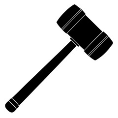  Rubber mallet  silhouette vector illustration