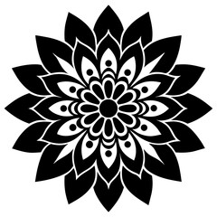 Seamless flower pattern design silhouette vector illustration