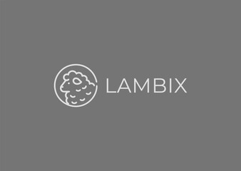 Minimalist Line Art Sheep Logo – A soft and simple sheep outline, representing gentleness, peace, and warmth.