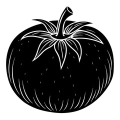 Tomato silhouette vector illustration